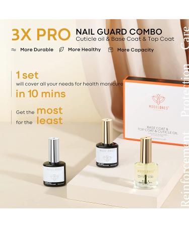 Modelones 15ml Gel Base and Top Coat Set with Cuticle Oil - Nail Treatment Trio - Buy Online on SooperMarket.com