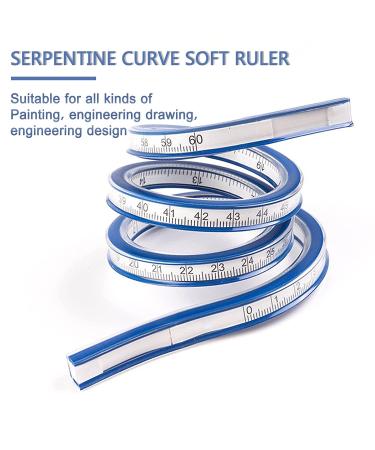 HLZC 2 Pieces  24 Inch Ruler  Flexible Curve Ruler Rulers for Drawing  Curved Ruler for Sewing Ideal for Engineering Drawing Ruler That Can Be Bent Curve Templates  Flexi Curve - Buy Online on SooperMarket.com