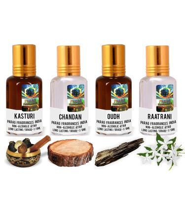 BlueQueen Wanderlust Spray Perfume Trial Set Featuring Island Vanilla Mini 4 Scents Fragrance Sampler Gift Set Natural + Essential Oils Clean Vegan + Cruelty Free
