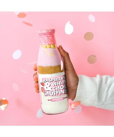 Raspberry & White Chocolate Muffins Baking Bottle | Ready to mix cake gift | Kids Baking Kits - 750ml Treat Kitchen - Buy Online on SooperMarket.com