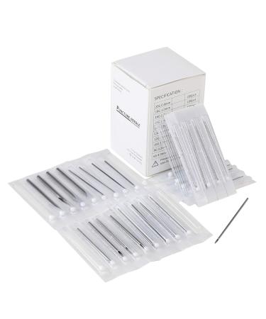 Chrontier 100PCS Body Piercing Needles 15G 1.4mm Gauge Sterilized Surgical Steel For Ear Nose Lip Navel Belly Tongue Nipple Eyebrow Labret Piercing Tool Supply