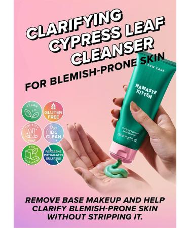 I DEW CARE Namaste Kitten Face Wash with Cypress Leaf Extract and SA | Daily Gentle Makeup Remover and Acne Foaming Cleanser | Hydrating Finish | Korean Foam Cleanser for Sensitive Skin - Buy Online on SooperMarket.com