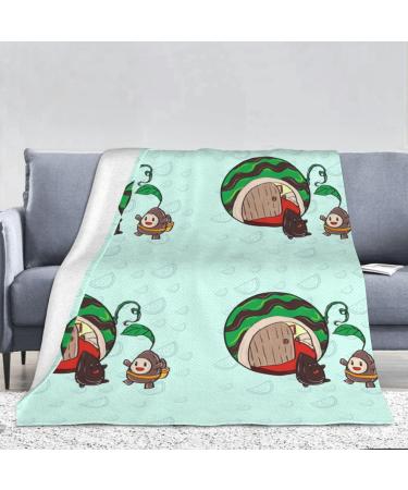 YYHHAOFA Sunflower Seeds Watermelon Seeds Prints Flannel Blanket 66x90 in Normal : Skin-Friendly Warm and Comfortable Easy Care and Durable Black normal