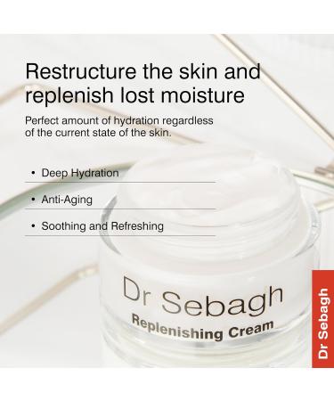 Dr Sebagh Replenishing Cream | Retinol & Collagen Moisturizer for Repairing & Hydrating Skin - Soothes Irritation & Calms Redness - Vitamin E & Ceramides - 1.7 fl Oz - Buy Online on SooperMarket.com