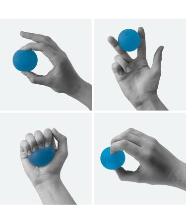 Therapy Gel Ball Hand Trainer | High-Quality Finger & Hand Muscle Coach | Anti-Stress Ball (Blue Medium) - Buy Online on SooperMarket.com