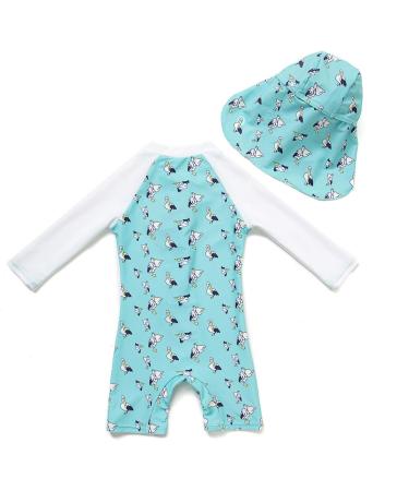 Bonverano Baby Boys Swimsuit UPF 50+ Long-Sleeve Pelican 6-9 Months - Buy Online on SooperMarket.com
