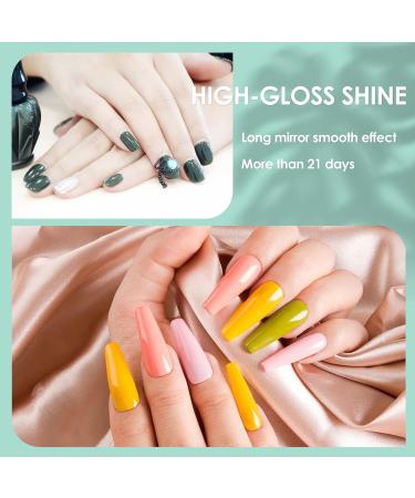 BOLASEN Gel Base and Top Coat(2x8ML) No Wipe Gel Top Coat and Nail Base Coat Long Lasting Base and Top Coat for Nail Art Glossy Shine Gel Nail Top Coat Soak Off Top and Base Coat Easy DIY 16 ml (Pack of 1) - Buy Online on SooperMarket.com