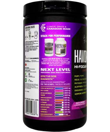 Havok-Neuro - Hi-Focus Pre-Workout Powder 40 Servings (Peach Lemonade) - Buy Online on SooperMarket.com