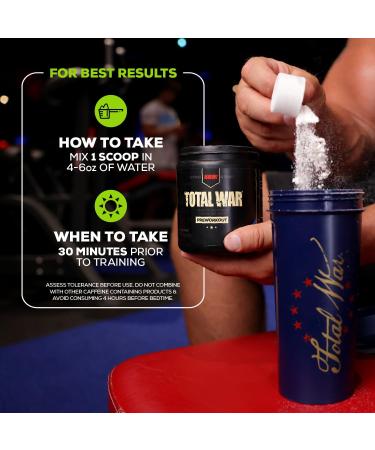REDCON1 Total War Pre Workout Powder Blue Lemonade - Beta Alanine + Citrulline Malate Vegan & Keto Friendly Preworkout for Men & Women with 250mg of Caffeine - Fast Acting HMB (30 Servings) - Buy Online on SooperMarket.com