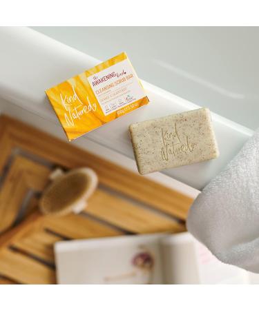 Kind Natured The Awakening Cleansing Scrub Bar Natural Orange and Grapefruit Vegan Bar Exfoliating Soap 100g - Buy Online on SooperMarket.com