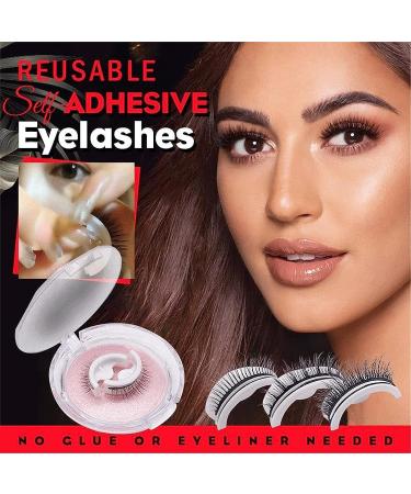 Glazy Boo False Eyelashes | Glazylash Reusable Adhesive Eyelashes | MacyMars Snap-On Lashes - 3pcs - Buy Online on SooperMarket.com