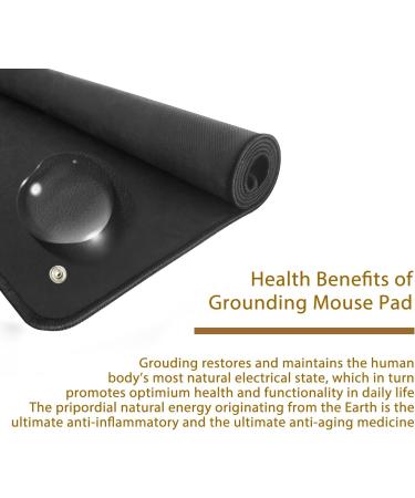LEOANITTY Grounding Mouse Pad with UK Cord 9.8 * 11.8 inch Earthing Mat Kit for Sleeping Better - Buy Online on SooperMarket.com