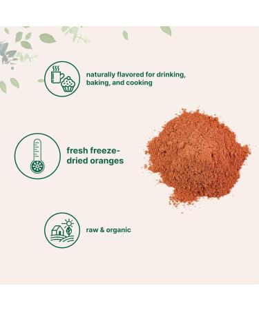 Organic Orange Powder - 8oz Freeze Dried Fruit Powder Rich in Antioxidants and Vitamin C - Immune System Booster for Smoothies, Coffee, and Baking - No GMOs - 1 Pack - Buy Online on SooperMarket.com