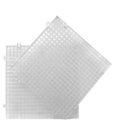 Creator's Waffle Grid 2-Pack - Seen On HGTV/DIY Cool Tools Network - 100% USA Solid Bottom Modular - Glass Cutting Small Parts Liquid Containment Grow Room Medical - Home Office Clinic Shop