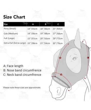Buy Harrison Howard Super Comfort Stretchy Fly Mask - UV Protection Large Eye Space Breathable Fluro-Lime (XL) | International Shipping - Buy Online on SooperMarket.com