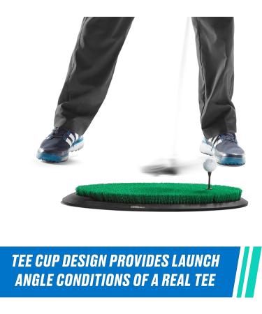 Fiberbuilt Adjustable Golf Tee - Premium Driving Range Mat Tees for Practice Net or Simulator - 2 Pack Black - Buy Online on SooperMarket.com