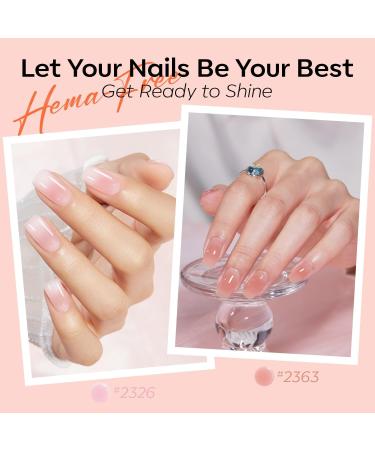 Modelones Hema Free Gel Nail Polish 6 Colors Nude Pink Jelly Gel Polish Neutral Nail Gel Polish Summer Shimmery Glitter Translucent Nail Art Gel Soak off Manicure DIY Salon for Girls Women Jelly Nude Pink - Buy Online on SooperMarket.com