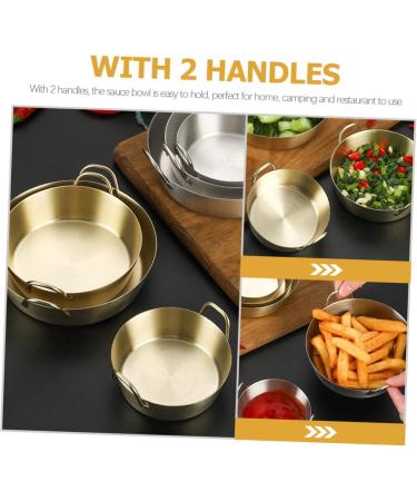 Alipis Amphora Snack Plate Tomato Stainless Steel Round re-usable 13.7x12.2CM Gold - Buy Online on SooperMarket.com