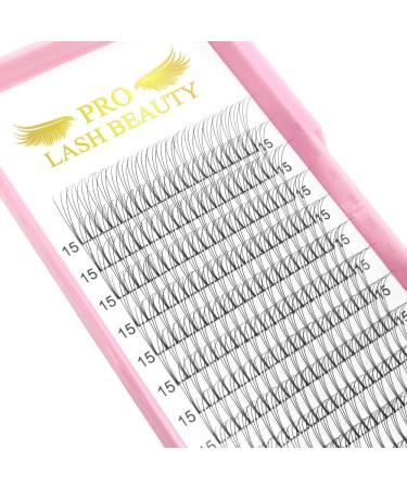 3D-C Pre Made Fan Eyelash Extensions 9-15mm - Short Stem Russian Volume Lashes 0.10 - 3D-C-0.10-9-15 Mix - Buy Online on SooperMarket.com