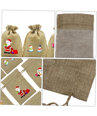 KOMBIUDA 12pcs Christmas Drawstring Bag Candy Bags Burlap Lovely Bags Hold Accessories Bag Storage Bag Pocket - Buy Online on SooperMarket.com