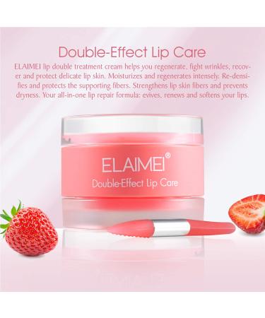Strawberry Lip Scrub & Sleeping Mask for Overnight Moisture & Repair | Lip Treatment for Peeling, Chapped Skin | Lip Primer & Repair Balm - Buy Online on SooperMarket.com
