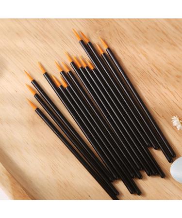 100pcs Disposable Eyeliner Brush Set | Makeup Applicator for Women | Practical & Durable Eye Tools | Artificial Fiber Makeup Brushes in Black - Buy Online on SooperMarket.com