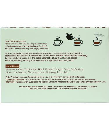 One More Cup Natural Masala Kahwa Tea Detoxifying Masala Tea Natural Tea (20 Tea Bags)  - Buy Online on SooperMarket.com