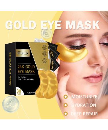 24k Gold Under Eye Patches - 30 Pcs Collagen Gel Eye Masks for Fine Lines & Dark Circles | Beauty & Personal Care - Buy Online on SooperMarket.com