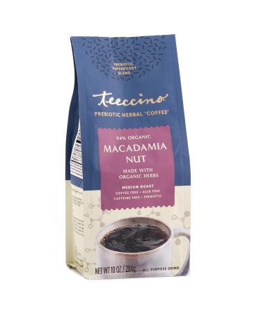 Teeccino Prebiotic Herbal Coffee Macadamia Nut Medium Roast Caffeine Free 10 oz (284 g)