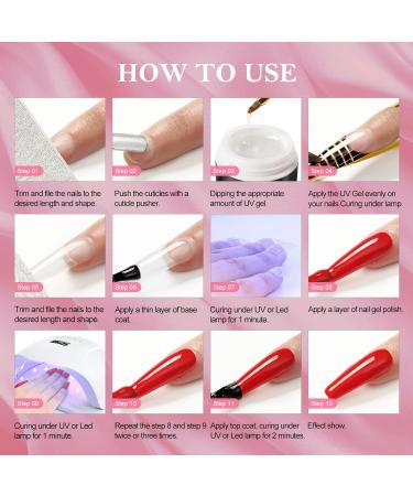 PEACECOLOR Gel Nail Kit 23Pcs Sets with 36W UV/LED Lamp - Professional Manicure Tools for Halloween Xmas - KAP0022 - Buy Online on SooperMarket.com