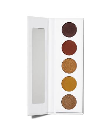 Well People Power Palette Eyeshadow Five Long-wear Hyper-pigmented Matte & Shimmer Shades For Intense Color Vegan & Cruelty-free Sepia