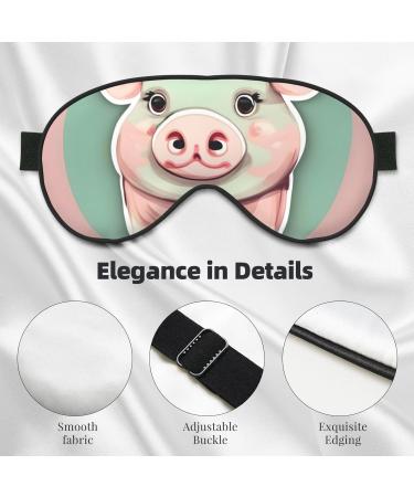 Cute Long Ear Pig Soft Sleep Eye Mask | Breathable Female Eye Patch for Travel & Relaxation - Buy Online on SooperMarket.com