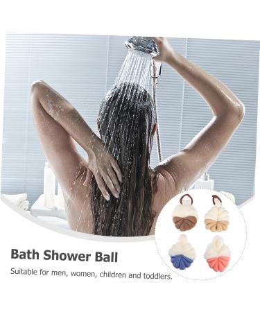 Buy Angoily 8 Pcs Bath Ball Set - Exfoliating Flower Shower Scrubber for Soft Skin | International Shipping Available - Buy Online on SooperMarket.com