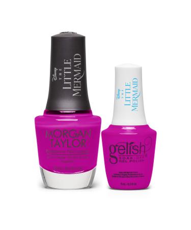 Morgan Taylor and Gelish Nail Polish Duo Splash of Color Little Mermaid Collection (You Octopi My Heart) Purple Nail Set  Nail Kits Duo