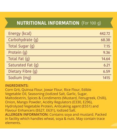 Desi Nutri Quinoa Puffs Spicy Garlic | Ready to Eat Quinoa Puffs Spicy Garlic | Quinoa Puffs Spicy Garlic Snacks - 60 gms | Rich in Iron & Protein - Buy Online on SooperMarket.com