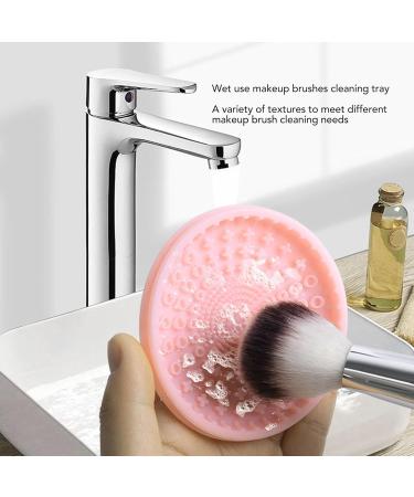 Makeup Brush Cleaning Tray with Suction Cup | Fast Color Removal Cosmetic Brush Cleaner - Buy Online on SooperMarket.com