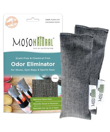 Moso Natural: The original air purification bag for shoes sports bags and sports equipment.A odor -neutral chemical -free odorless (charcoal) 2 pack 1