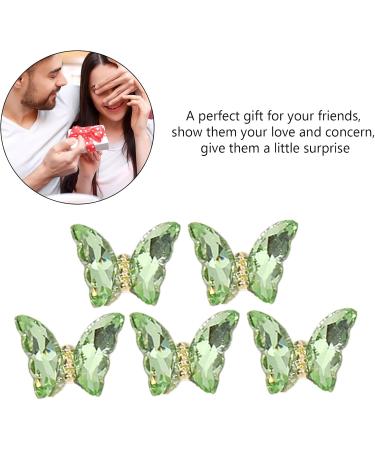 1Bag Butterfly Rhinestones 3D Fashionable Craft Accessories Embellishment For Decoration Green H098 - Buy Online on SooperMarket.com