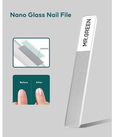MR.GREEN Glass Nail Shiner Upgrade Nano Glass Nail Files &Nail Buffers Polisher Professional Crystal Manicure Tools Kit for Natural Nail - Buy Online on SooperMarket.com