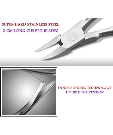 Professional Toe Nail Clipper for Ingrown & Thick Toenails - Surgical Stainless Steel Nipper for Seniors - Buy Online on SooperMarket.com