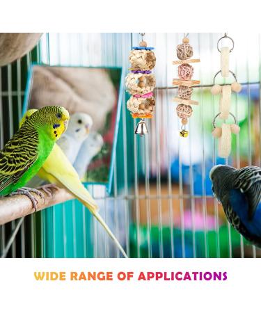 8 PC Colorful Bird Toys for Parrots Budgies Conures & Love Birds - Cage Swing & Hanging Bell - Buy Online on SooperMarket.com
