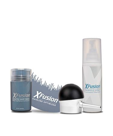 XFusion Keratin Hair Fibers - Light Brown | Instantly Conceals Thinning Hair - Buy Online on SooperMarket.com