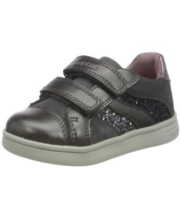 Geox Baby Girls B Djrock Low-Top Sneakers 4.5 UK Dark Grey
