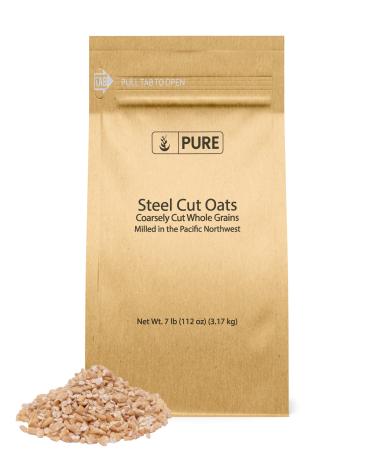 Pure Original Ingredients Steel Cut Oats (7 lb) Irish Oatmeal, Eco-Friendly Packaging