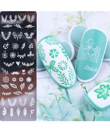 6 Piece Nail Art Stamping Set - Templates Stencils & Stamper for Perfect Manicures | International Shipping - Buy Online on SooperMarket.com