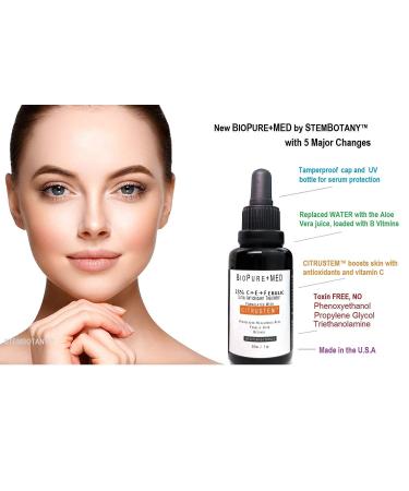 BioPureMED 25% Vitamin C Serum with Ferulic Acid & Tripeptide-5 | Anti-Wrinkle Face Moisturizer - Best Korean Organic Formula (2 Pack - Buy Online on SooperMarket.com