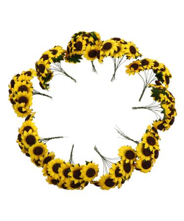 Cabilock 1 Set Decor Ornaments Flowers Flower Sunflower Decorative Paper Accessories DIY Simulation