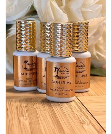 Pro Eyelash Extension Glue - 0.3 Sec Drying 5ml Golden Palm Tree Lash Adhesive for Professionals - Buy Online on SooperMarket.com