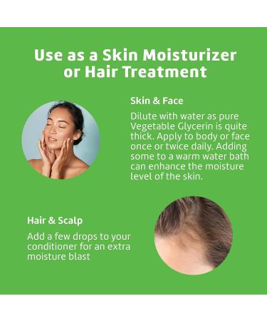 De La Cruz 100% Pure Vegetable Glycerin - 8 fl oz | USP Grade for Hair, Skin & DIY Projects - Buy Online on SooperMarket.com