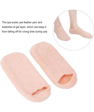 Moisturizing Gel Socks for Women | 2-Pack Spa Socks to Repair Dry Cracked Heels | Reusable Lotion Socks | At-Home Foot Care (Orange) - Buy Online on SooperMarket.com